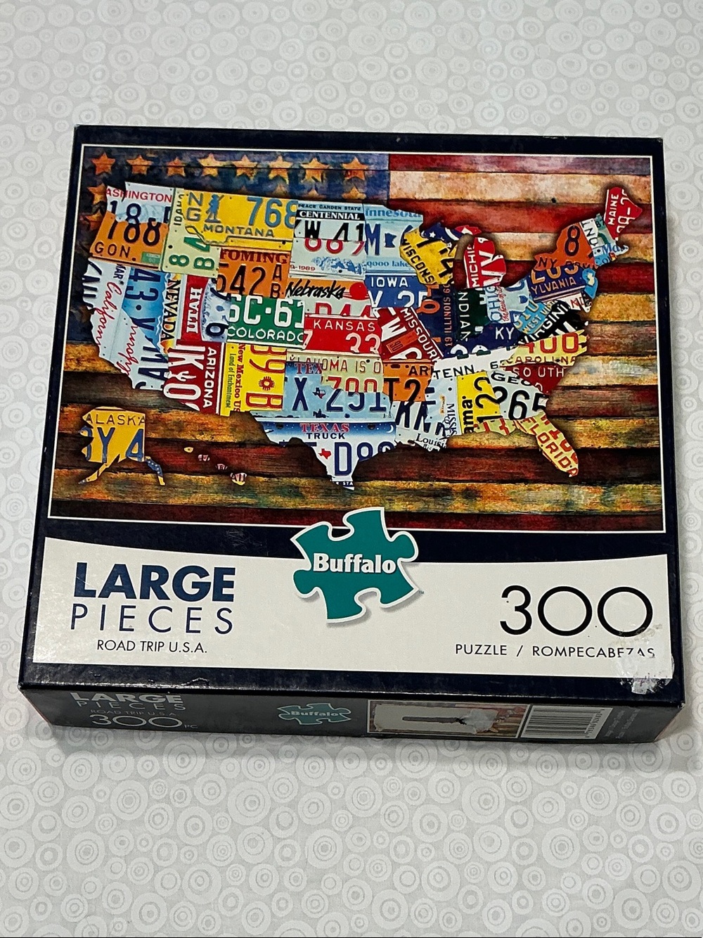 Buffalo Large Pieces 300-Piece Road Trip U.S.A. Puzzle - Multicolor